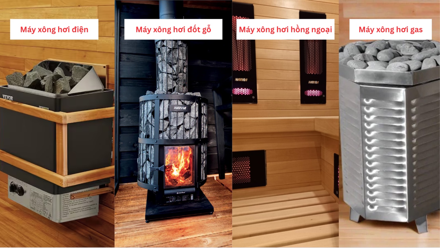 Các loại máy xông hơi khô phổ biến